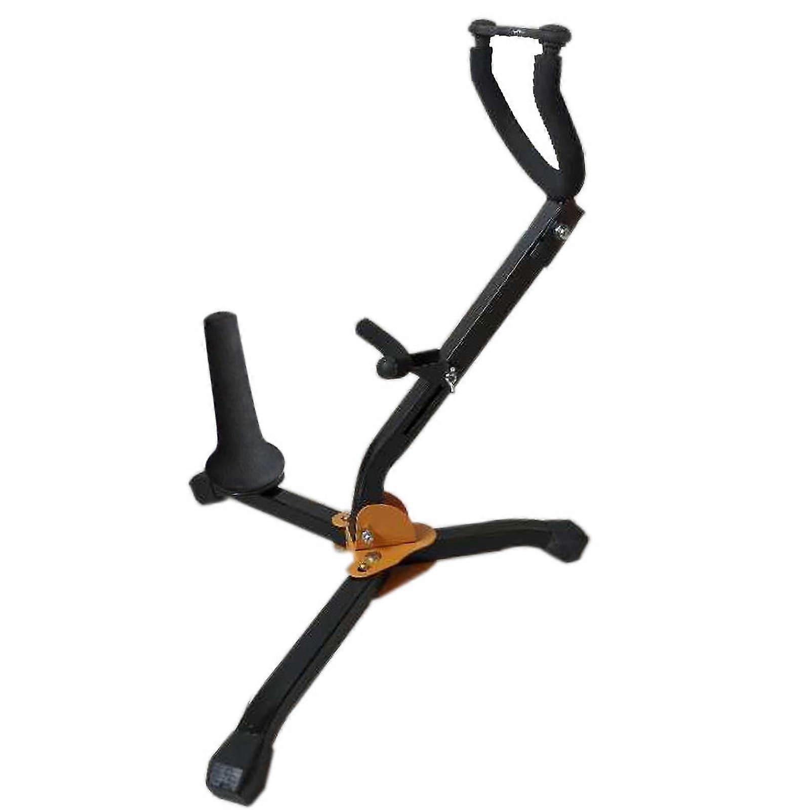 Alto Tenor Sax Stand Adjustable Metal Folding Saxophone Holder with Triangular Base for Durable Support