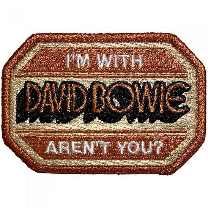 David Bowie I'm With David Bowie Aren't You? Iron On Patch