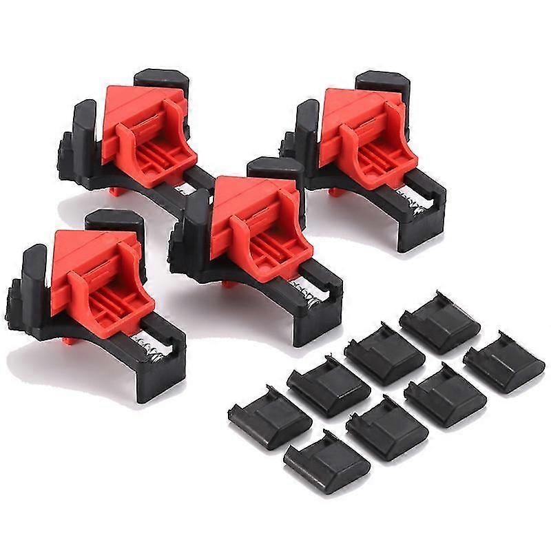 4pcs Adjustable Angle Clamps for Woodworking - Durable 90-Degree Vise Jaws for Easy Assembly and Alignment