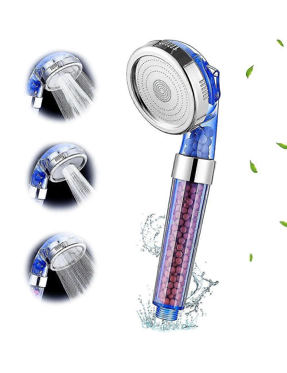 Shower Head Ionic Filter High Pressure Water Saving 3 Mode Function Spray Handheld Showerheads