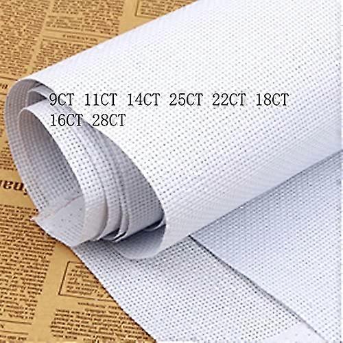 Cookiefabric Cross Stitch Fabric Aida Cloth 11ct 30X40cm Small Grid White Embroidery Canvas 9ct 14ct 18ct 22ct 25ct