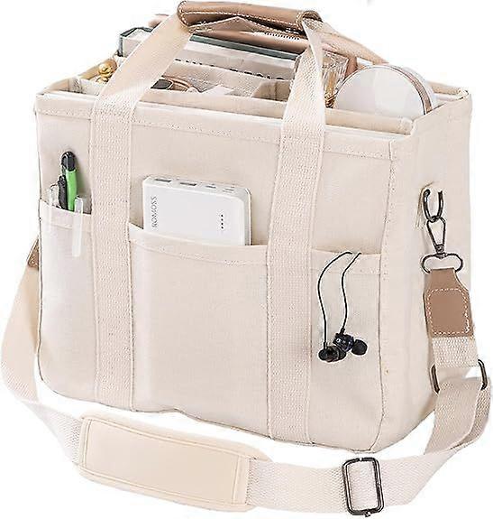 A Large Capacity Shoulder Bag with Multiple Pockets,Featuring Compartments,a Versatile Tote Bag with Durable Handles.