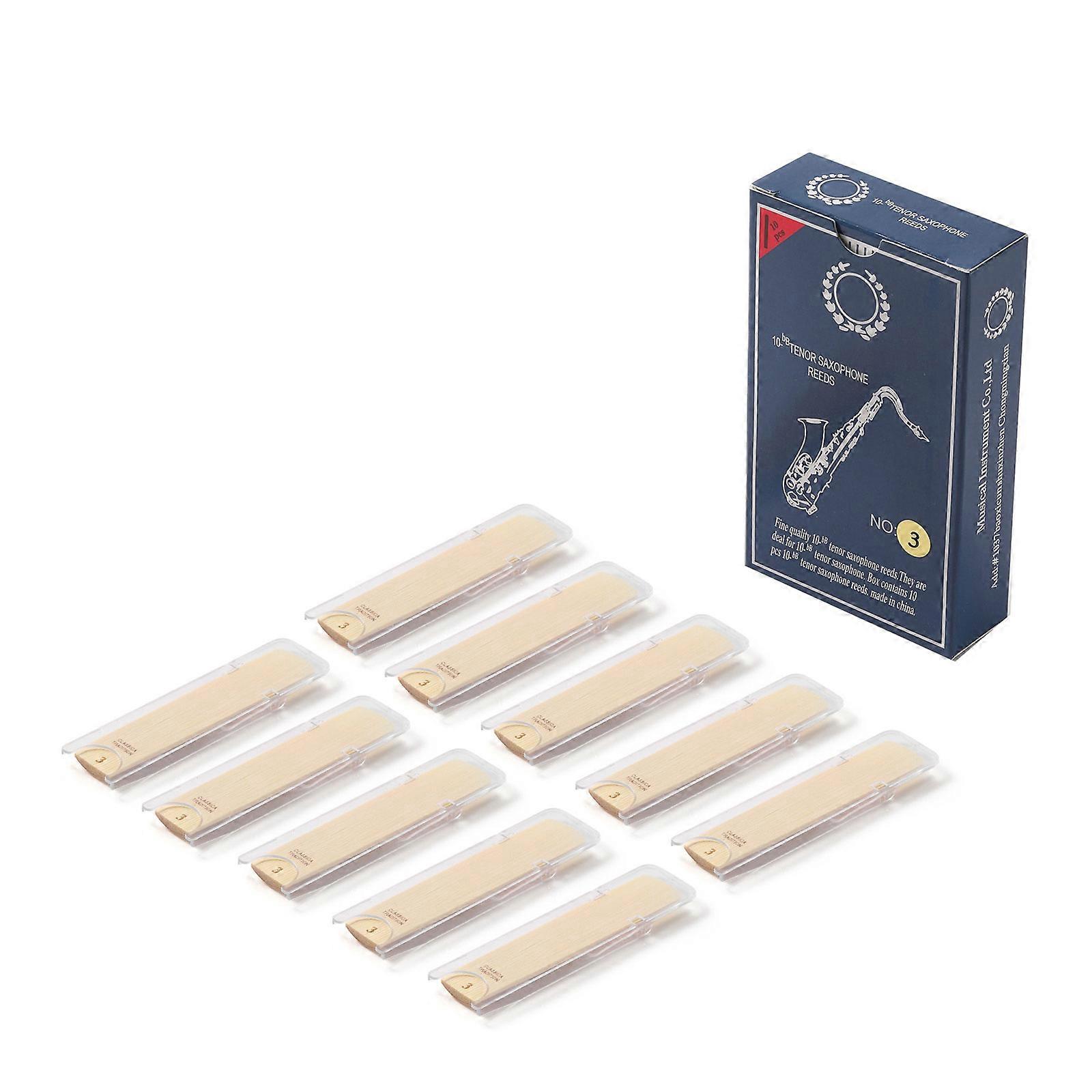 10pcs Bb τενόροι καλάμια σαξοφώνου δύναμη 2.0/2.5/3.0 τόνος όργανο σαξόφωνο καλάμι για αρχάριους ξύλινα μέρη οργάνων πνευστών