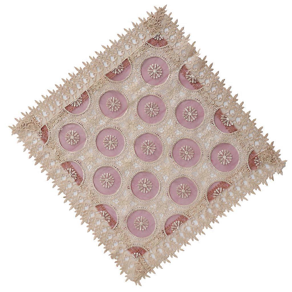 Embroidered Lace Tablecloth Retro Table Cloth Party Decor Red