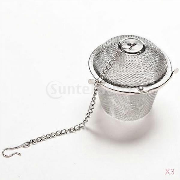 3x Stainless Tea Spice Strainer Infuser Filter Loose Leaf