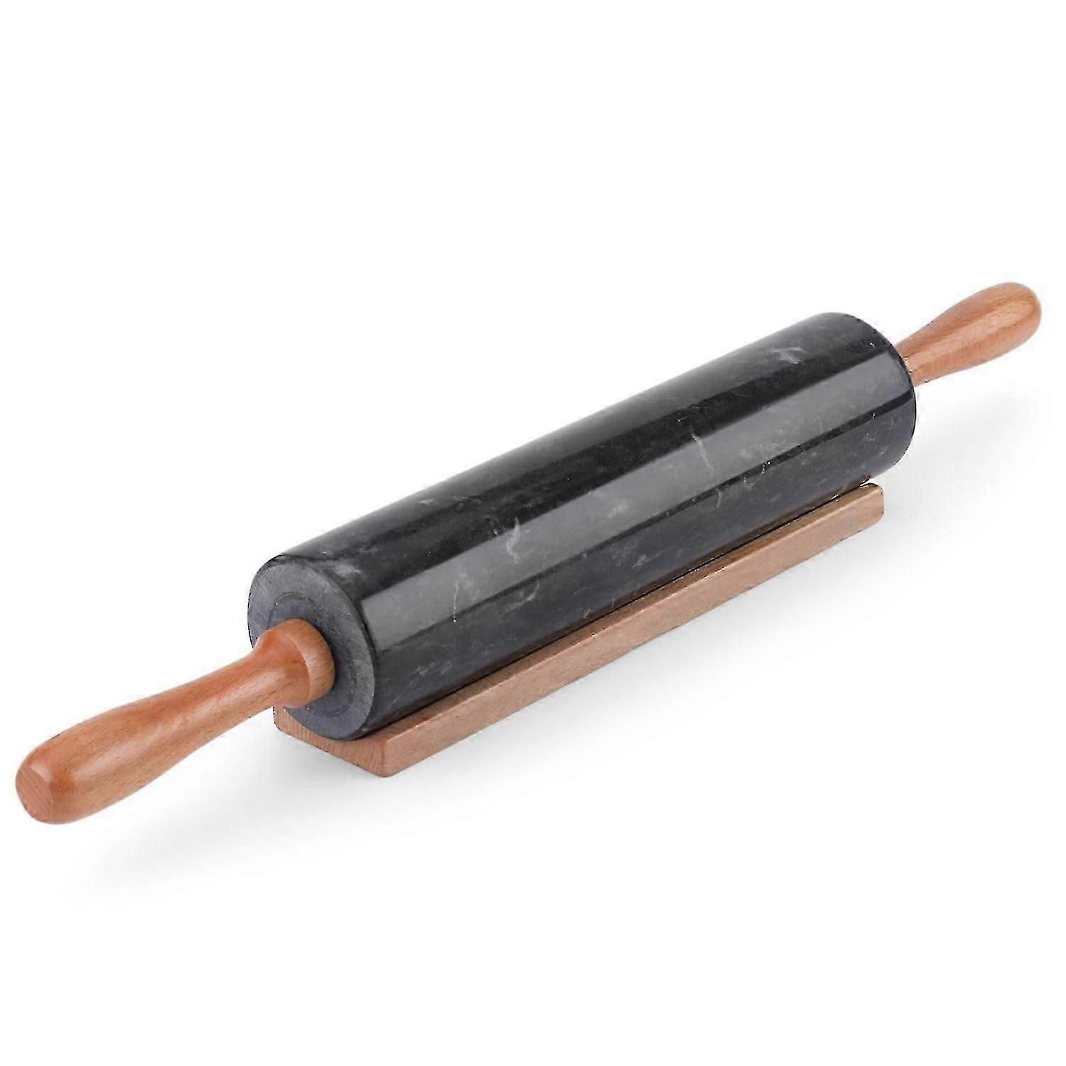 Black Marble Rolling Pin For Baking Pastry Pizza Dough Roller 10-inch