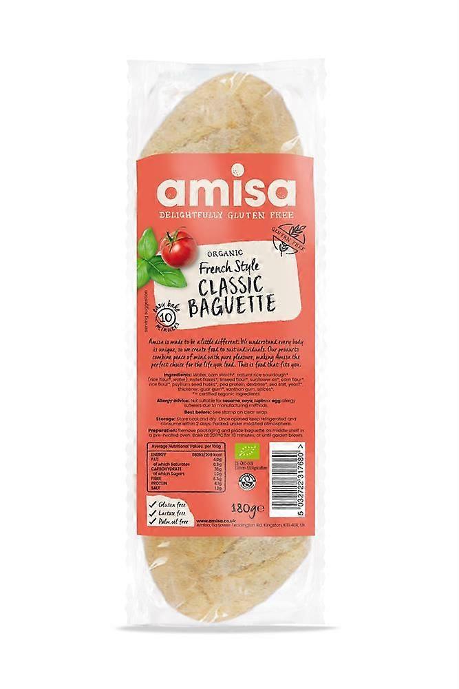 Amisa Organic GF French Style Classic Baguette 180g