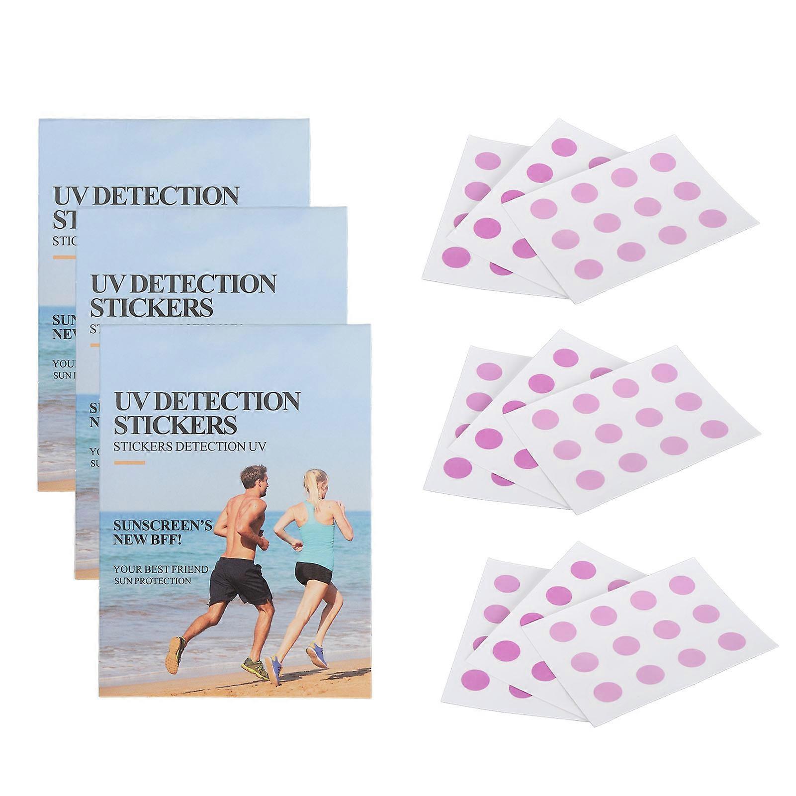 108PCS Sunproof UV Stickers PVC and Color Changing Paper Sunny Patch UV Detection Stickers Round Shape