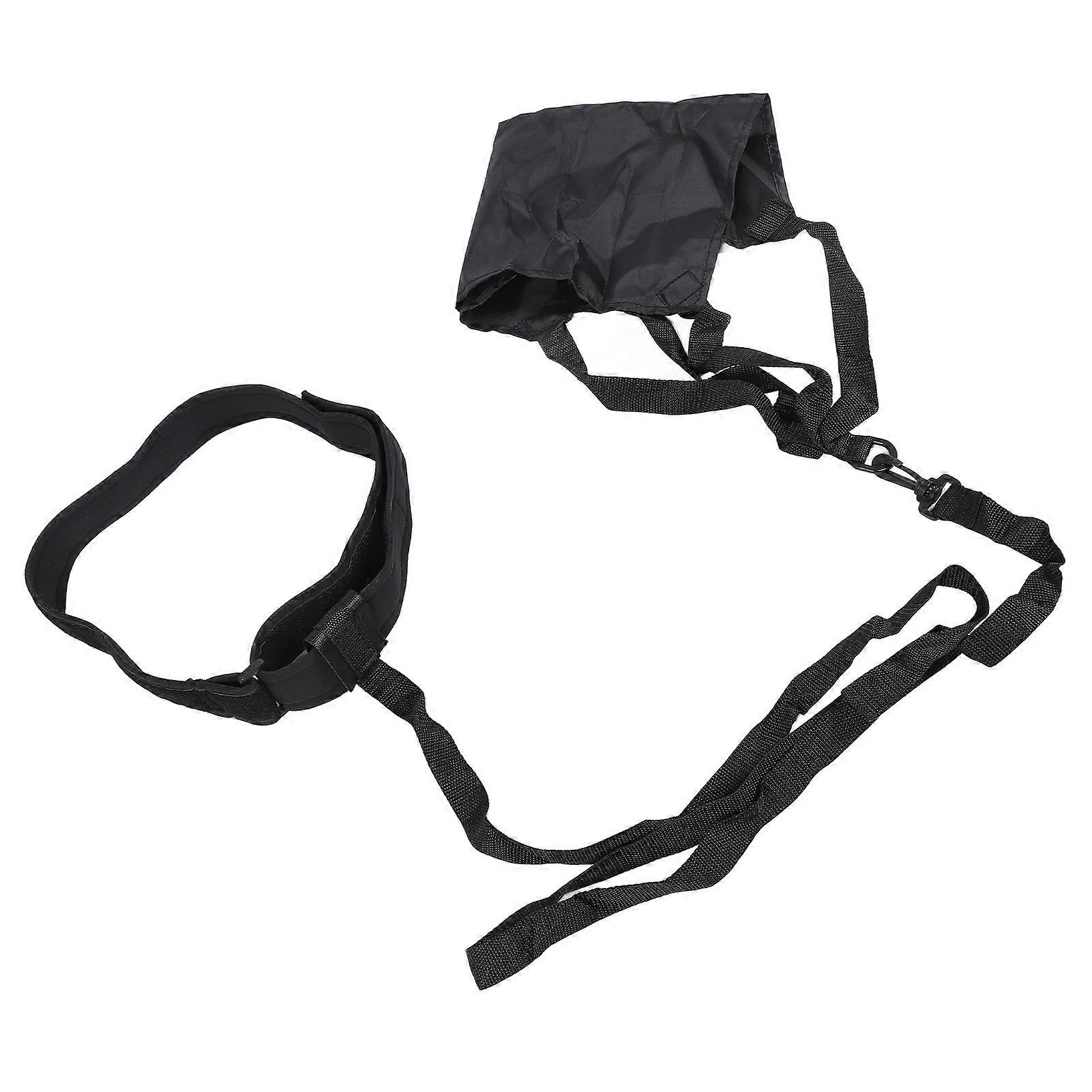 סט חגורת התנגדות מצנח לשחות ניילון PP אבזם נגד התרופפות סט אימון התנגדות מצנח למכשירי עזר 40 ס"מ שחור 