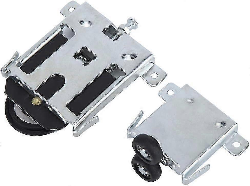 214G Sliding Barn Door Hardware Track Kit, Sliding Closet Door Parts and Wheels, Runner Guides