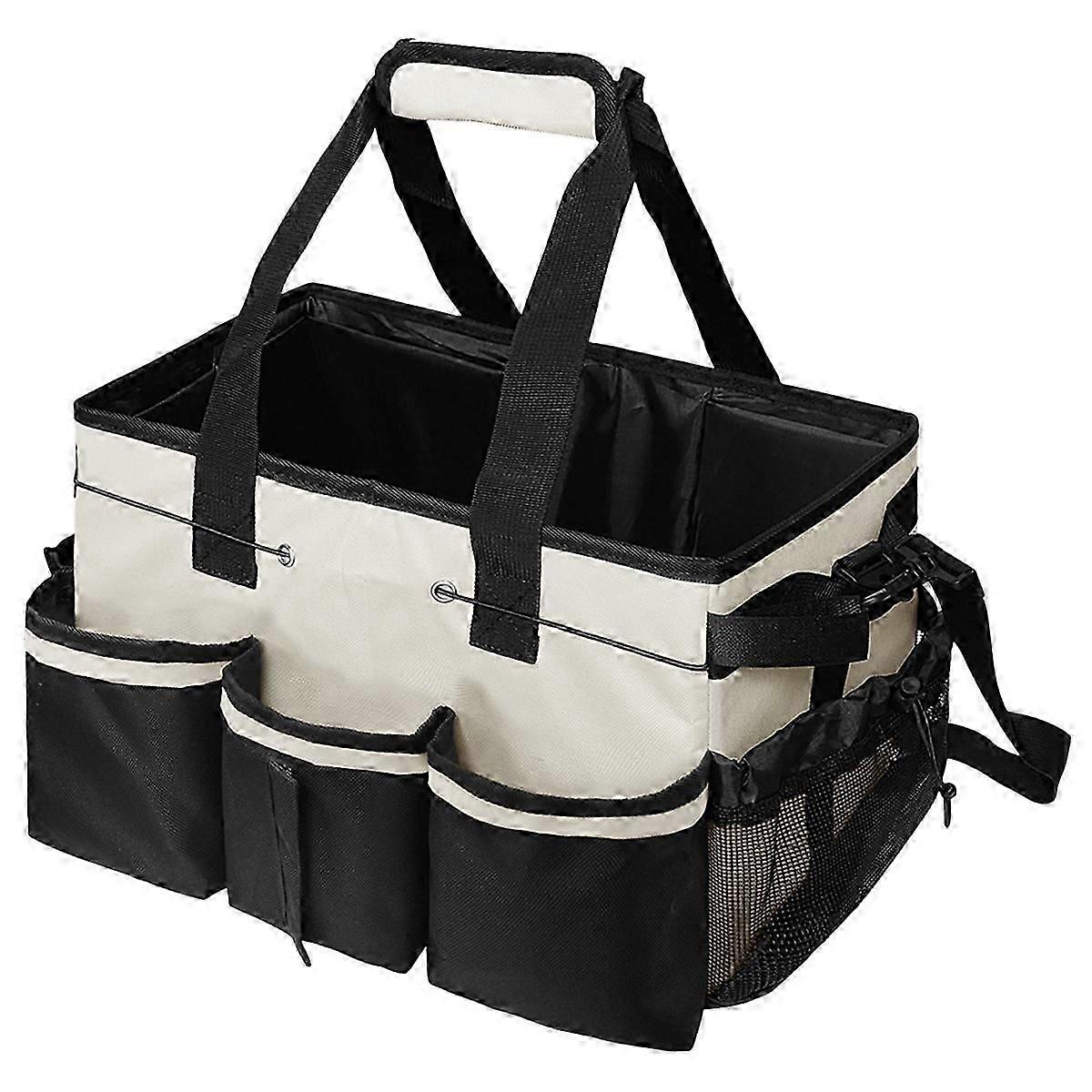 Cleaning Caddy Organizer with Multi-Function Pocket on Shoulder Strap