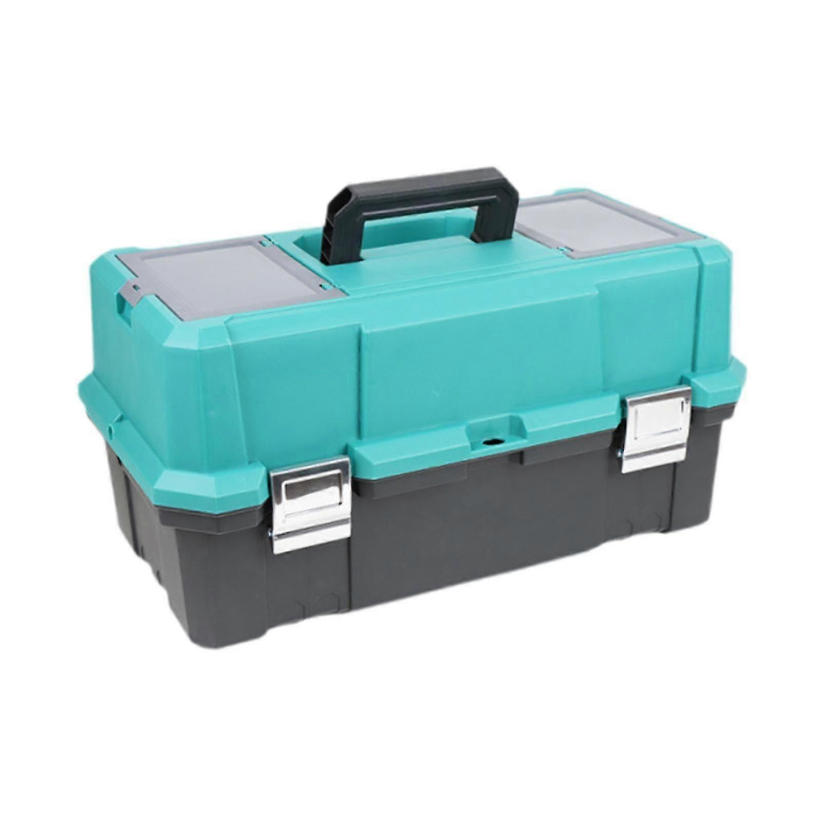 Multifunctional Electricians Handheld Toolbox for Garage, Household, and Automotive Use in Bright Yellow Color