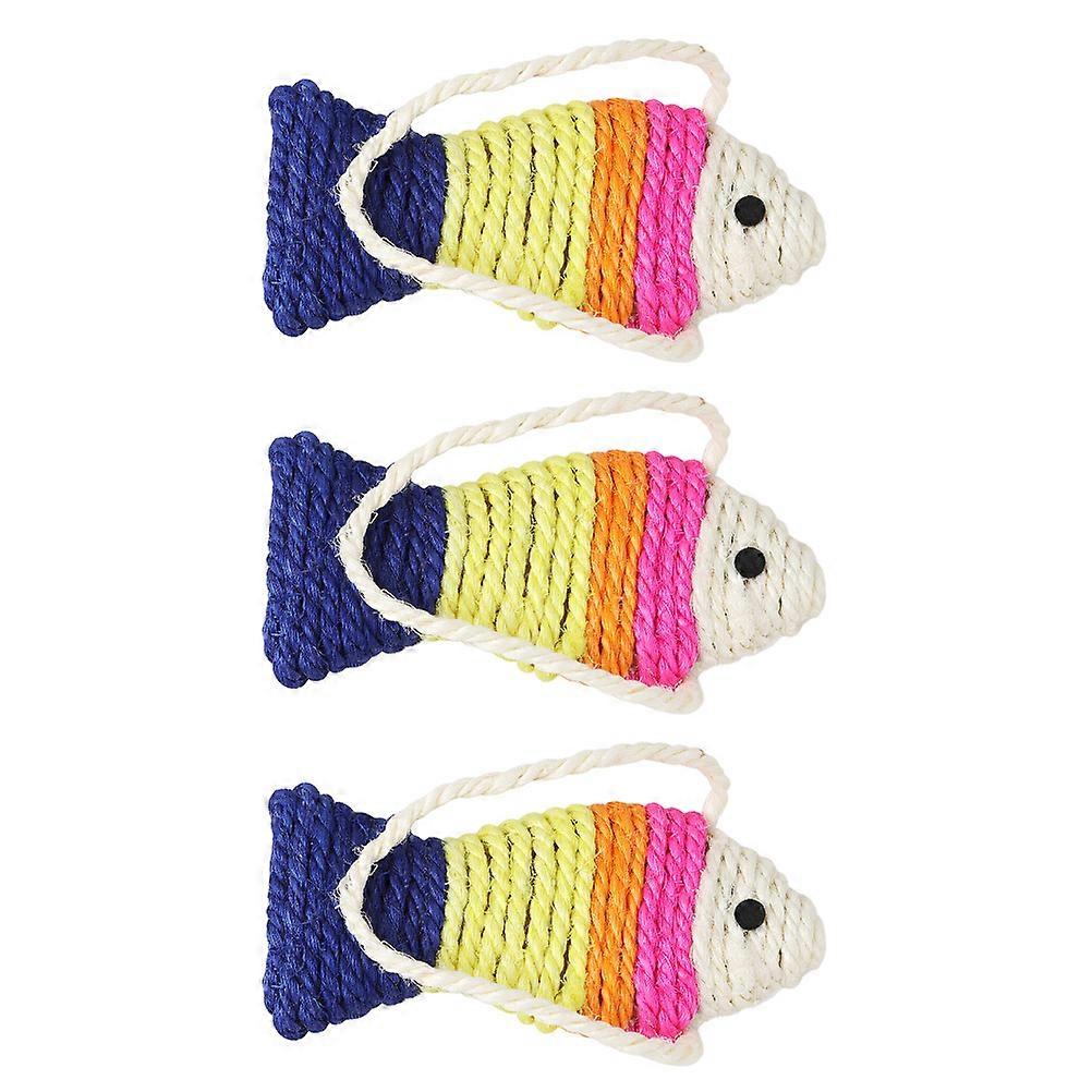 Cat Scratching Board Fish Shape Sisal Hemp Claw Toy Furniture Protector for Kittens Interactive Natural Scratching Instinct Encouragement