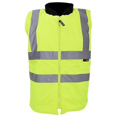 Warrior Mens Phoenix High Visibility Safety Bodywarmer Jacket