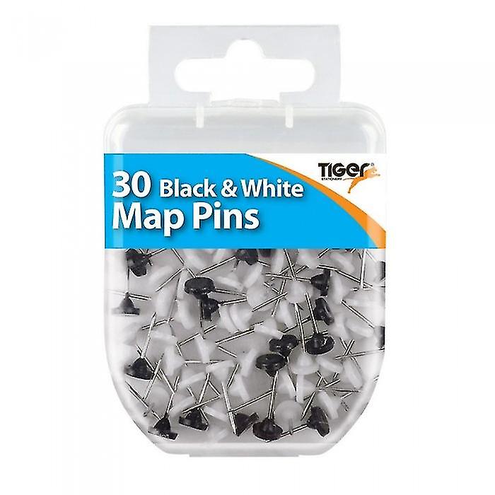 Tiger Stationery Essentials Map Pins (Pack of 30)