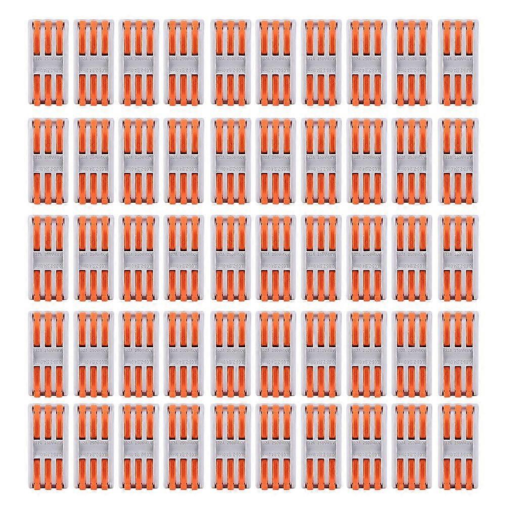 High quality  50PCS 11~28AWG PCT-2-3 Orange Quick Connect Terminal Blocks Wire