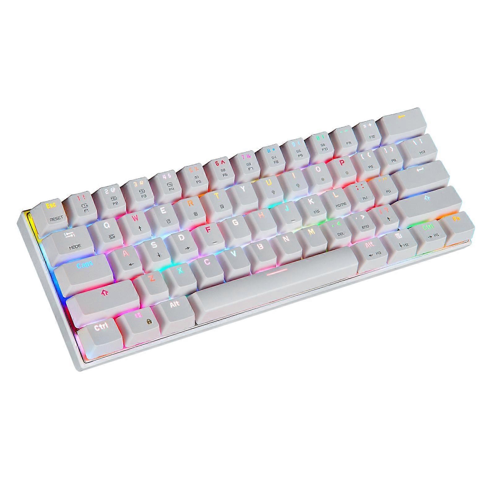 Mechanical Keyboard 61 Key ABS Plasic Basic Backlit Gaming Keyboards for