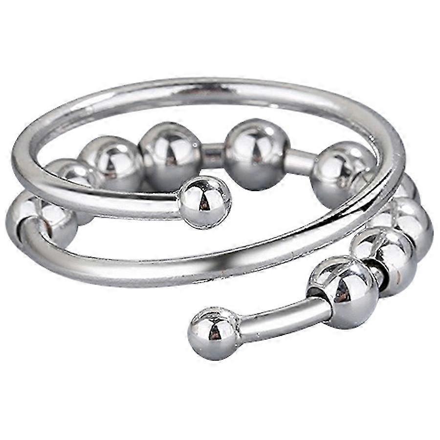 Adjustable Gold Tone Open Ring for Women, Double Layer Minimalist Design 2025