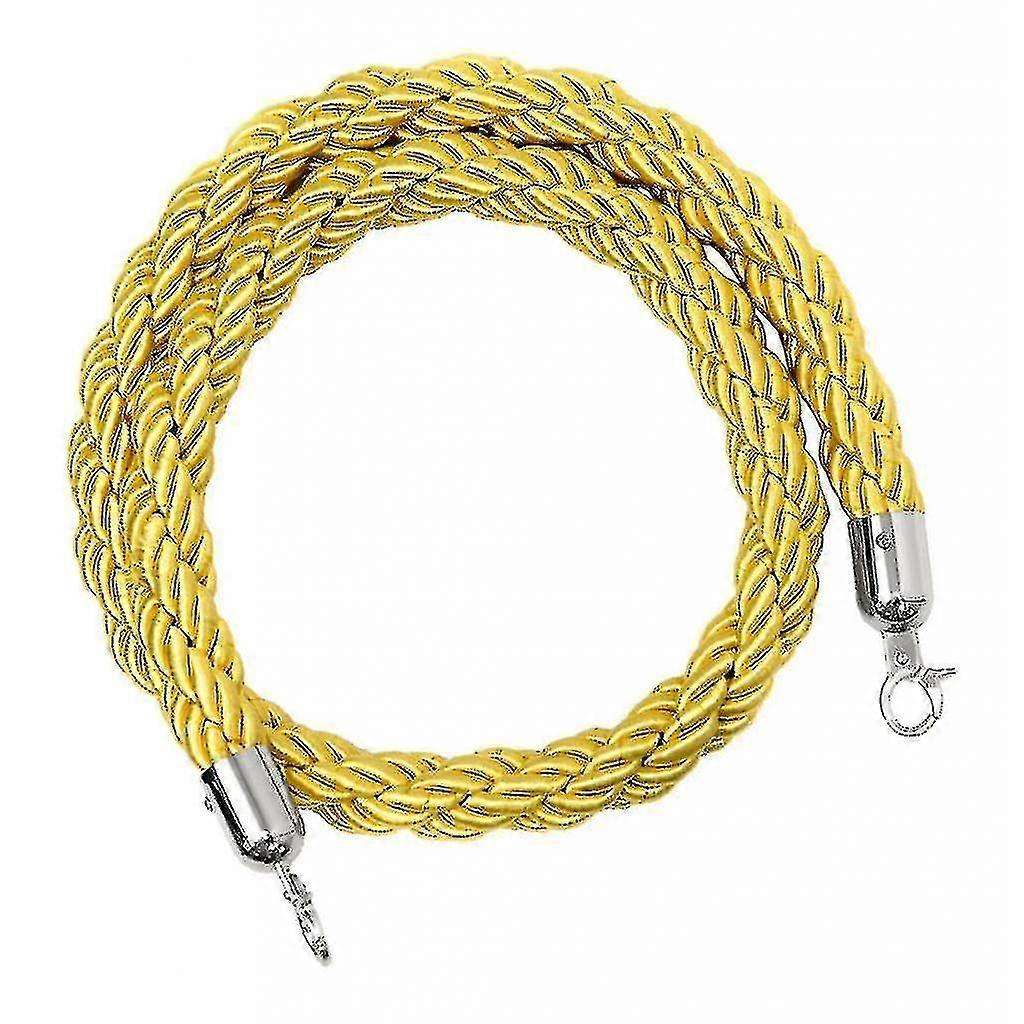 フック付きバリアロープ - イエロー クラウドコントロール スタンション キュー ロープ