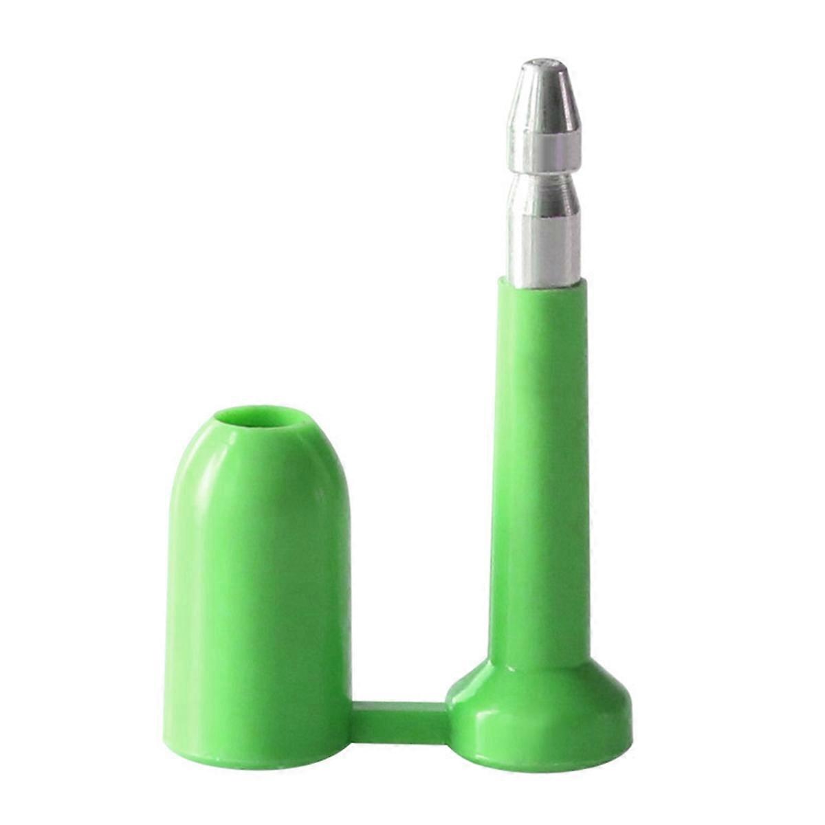 10PCS Anti-Theft Container Seal Lock Disposable Shape Lead Seal Self-Locking Metal Cable Ties Green