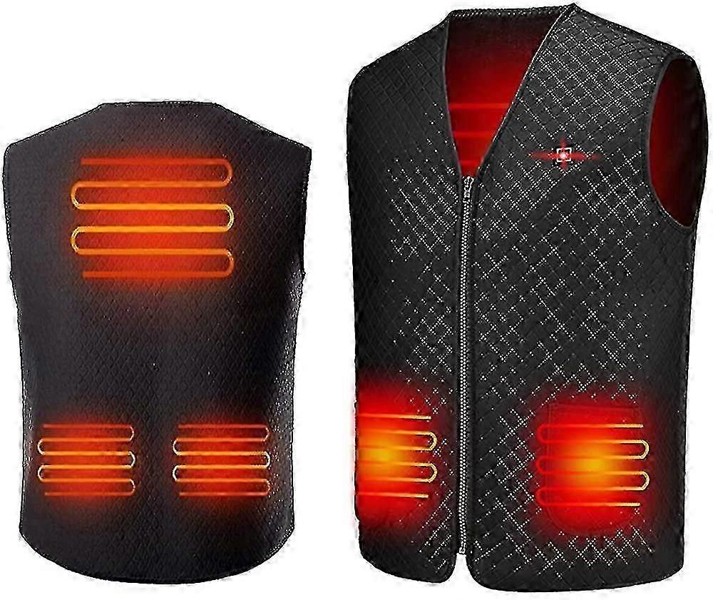 Gilet riscaldato Uomini Gilet caldo elettrico con controllo della temperatura regolabile per moto, Power Bank Ricarica Usb Giacca riscaldata per donne Uomini Winter Outd