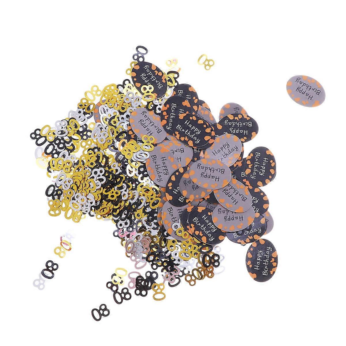 حلويات عيد ميلاد على غرار الحفلة رقم 80 ذهبي فضي أسود زخرفة طاولة 1 مجموعة