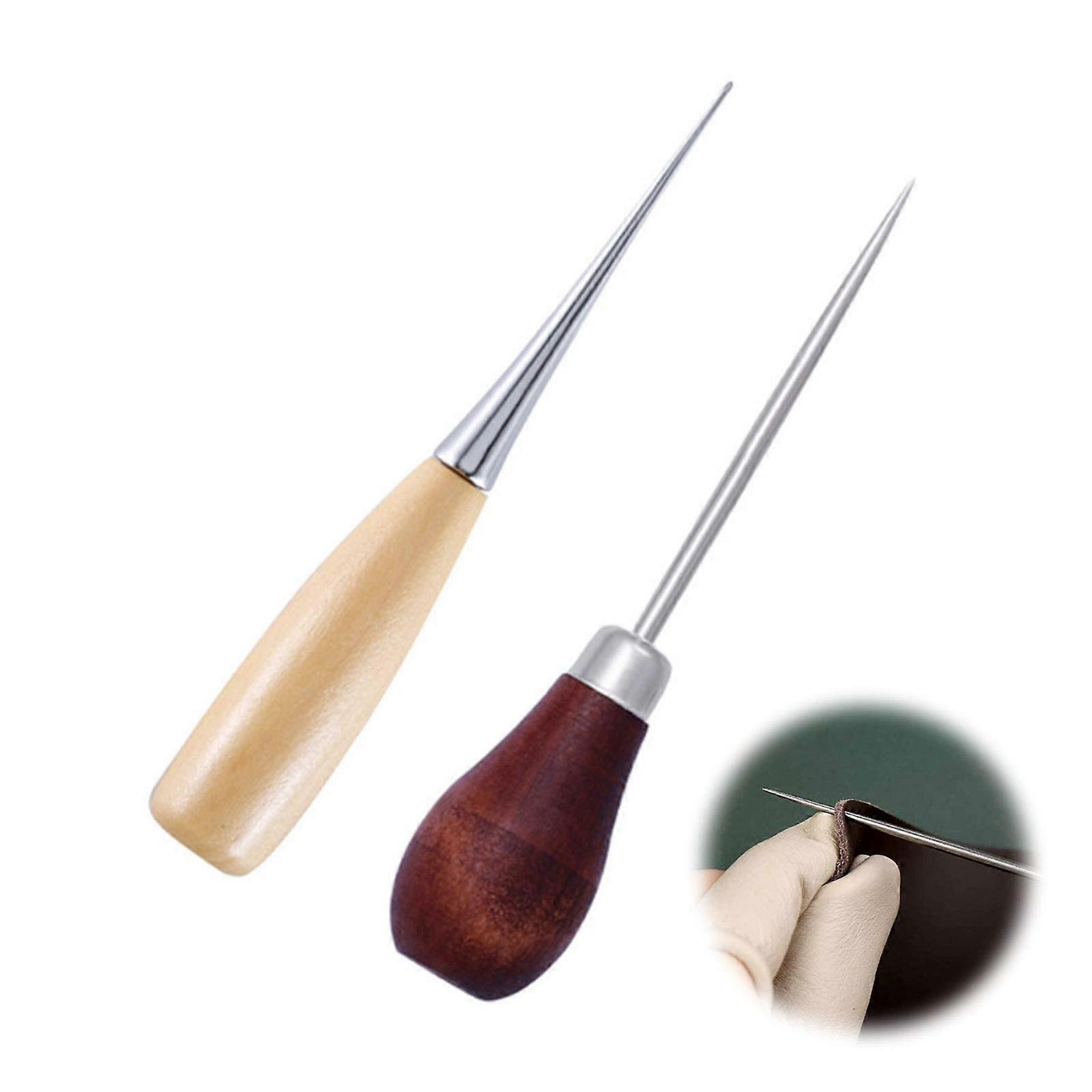Leather Awl Scratch Awl Stitching Sewing Tool for Canvas Leather Fabric 12cm Pack of 2