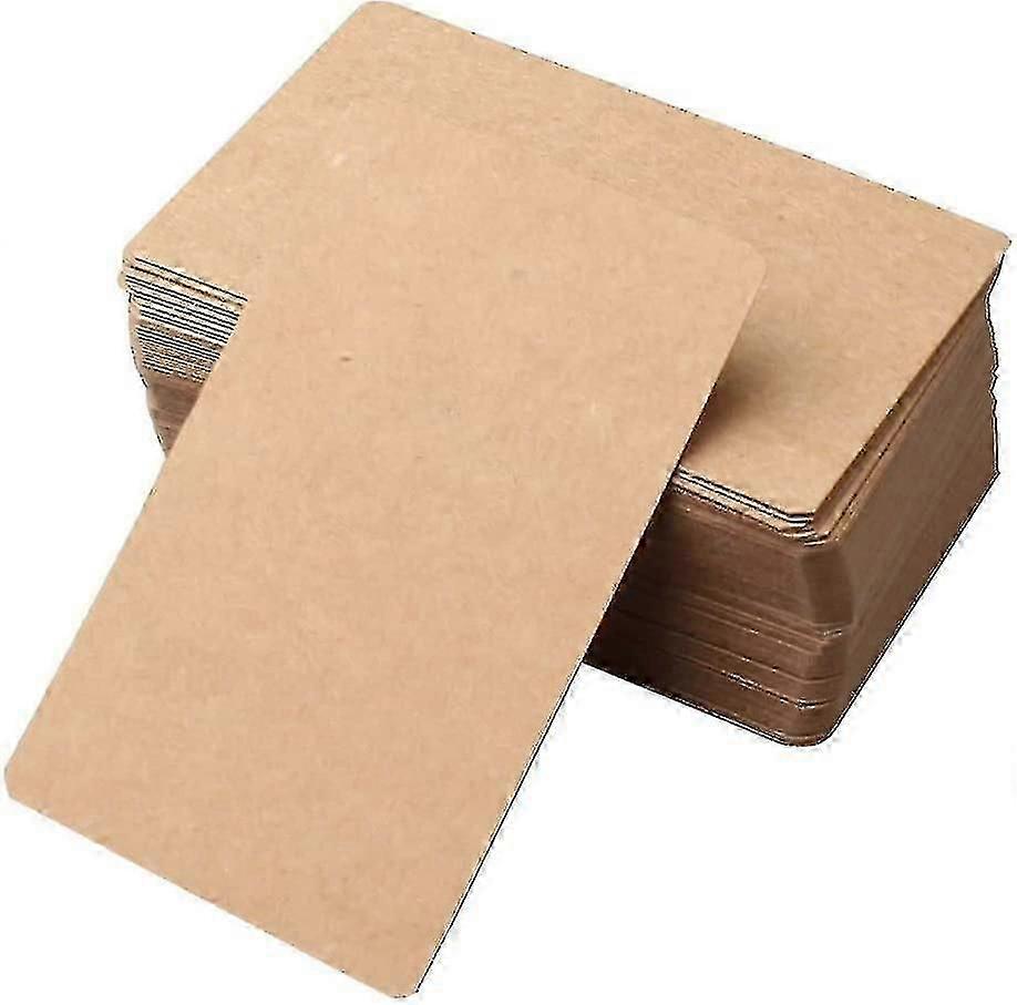 100 Kraft Cards, Brown Message Cards Eco-friendly Kraft Cards For Diy Graffiti, Message (d-4)