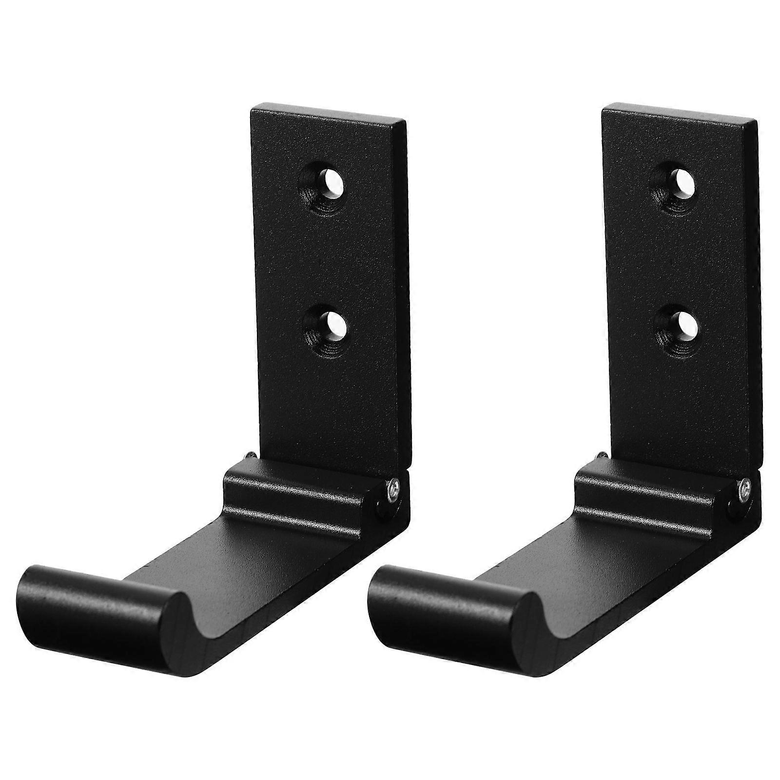 Black Aluminum Alloy Wall Hooks for Home Use Waterproof and Rustproof 2 Pcs Foldable Bathroom