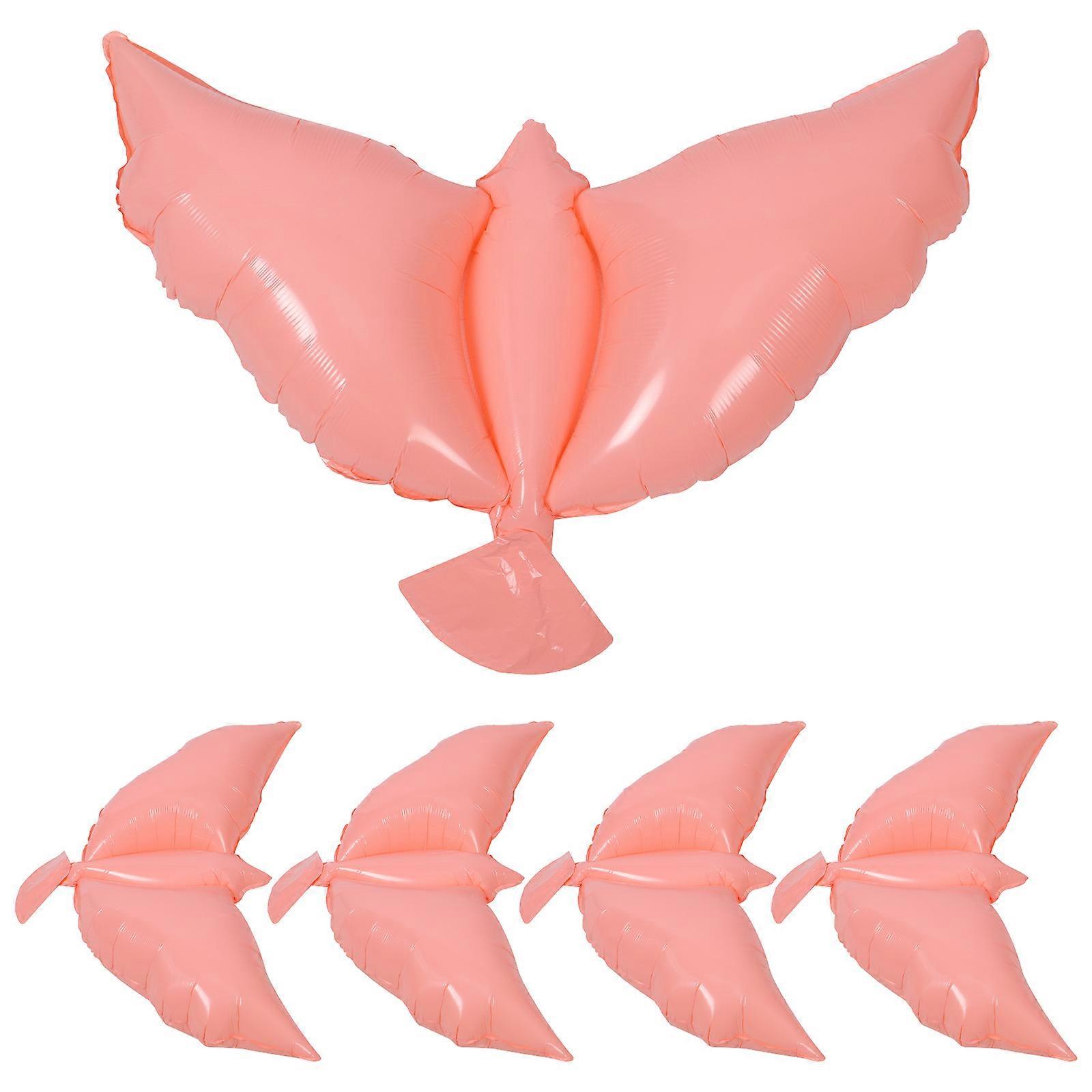 Dove Balloons Small Pigeon Shaped Balloons Home Decoration Party Atmosphere Enhancement Pink 105.00X50.00X18.00CM 5Pcs