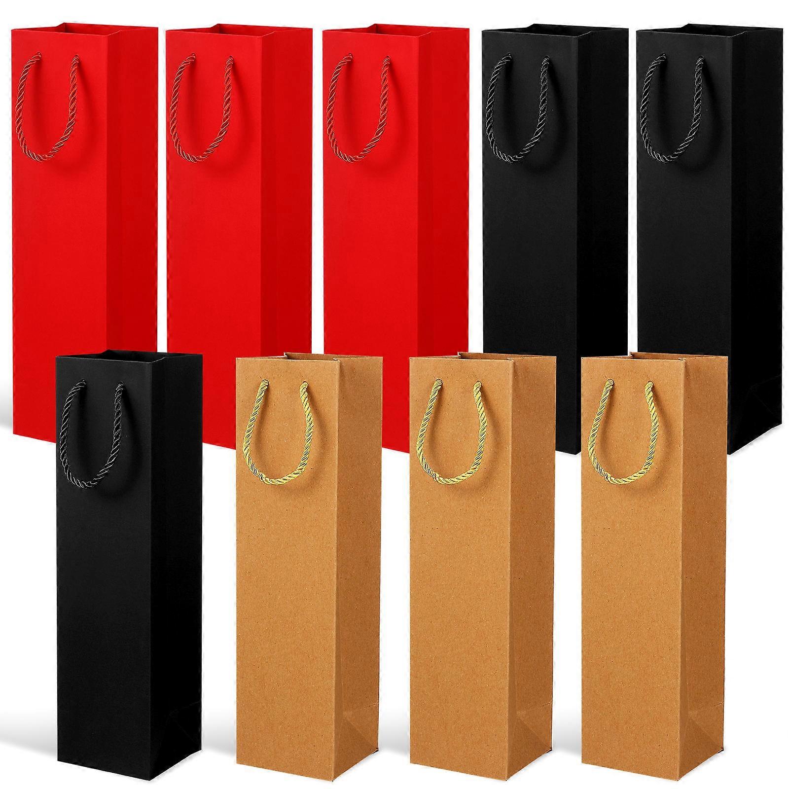 Kraft Paper Bags for Storage 9Pcs Assorted Color