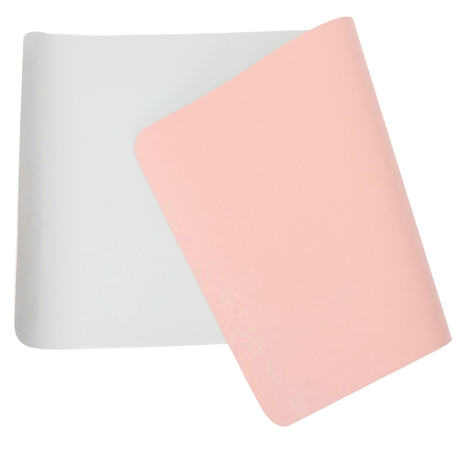 Nail Desk Mat Table Protector Pad Pc Mouse Pad Nail Art Mat Rectangular Dual-Sided Usage Leather 1Pack