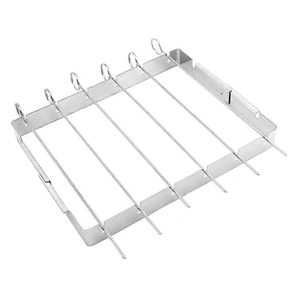 Accessoire de barbecue Rack de poulet grillé Activités de plein air Protection contre la chaleur Argent Rectangulaire Simple Design 1Set