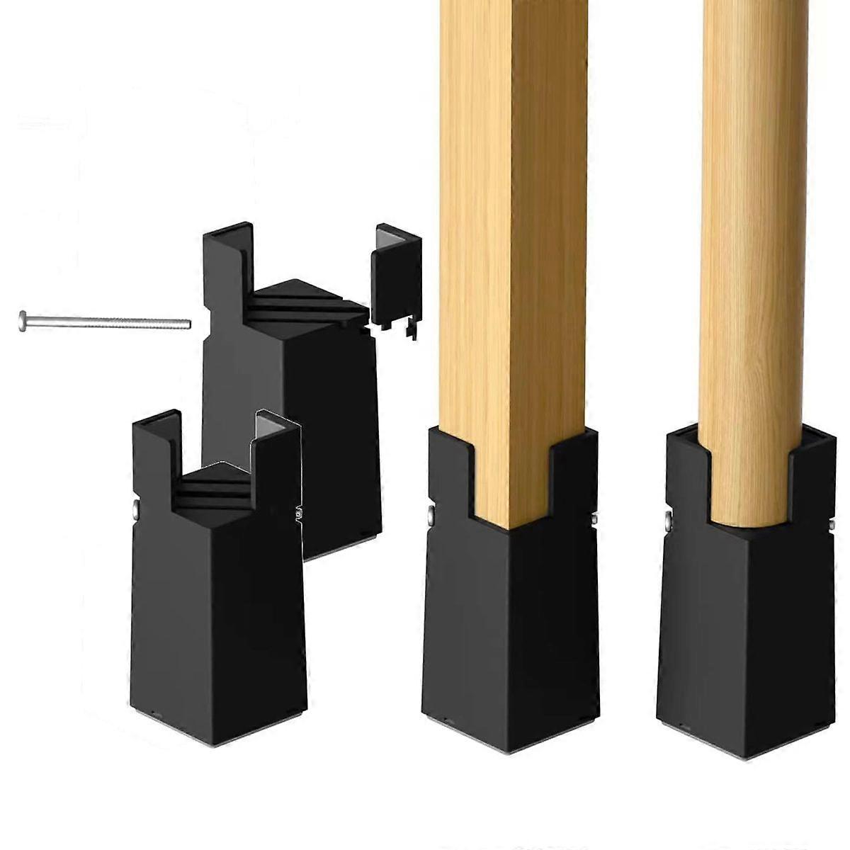 Furniture riser 4 recliners sturdy and durable, supports 2 300 kg, easy to install, can be illuminated, table, recliner (black, 10.2 cm)