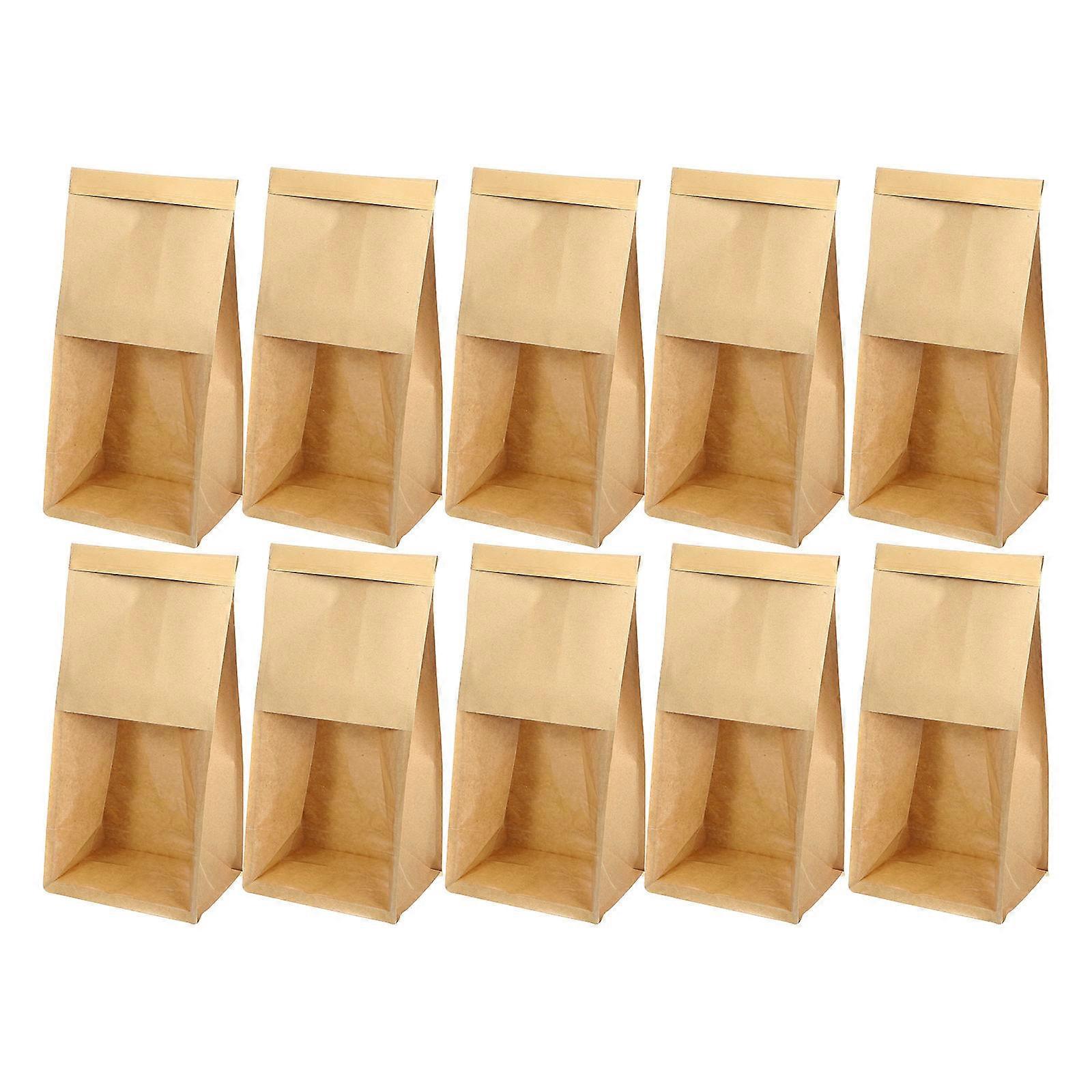 Bäckereitaschen Backverpackungsbeutel für Brot Khaki 26,50 x 12,50 x 10,00 cm Selbstversiegelung 50 Stück
