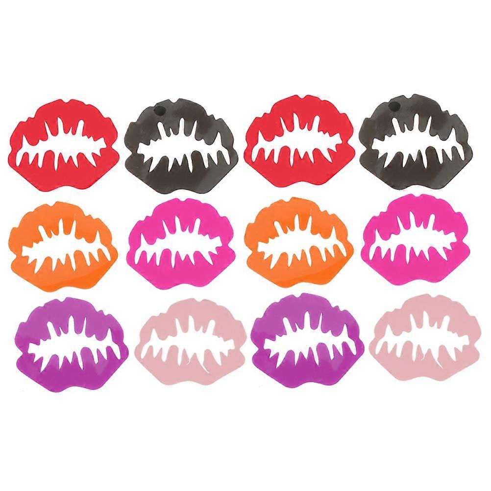 Silicone Drink Markers Lip Pattern For Wine Glass Cup Distinguish Glasses Reusable 24Pcs