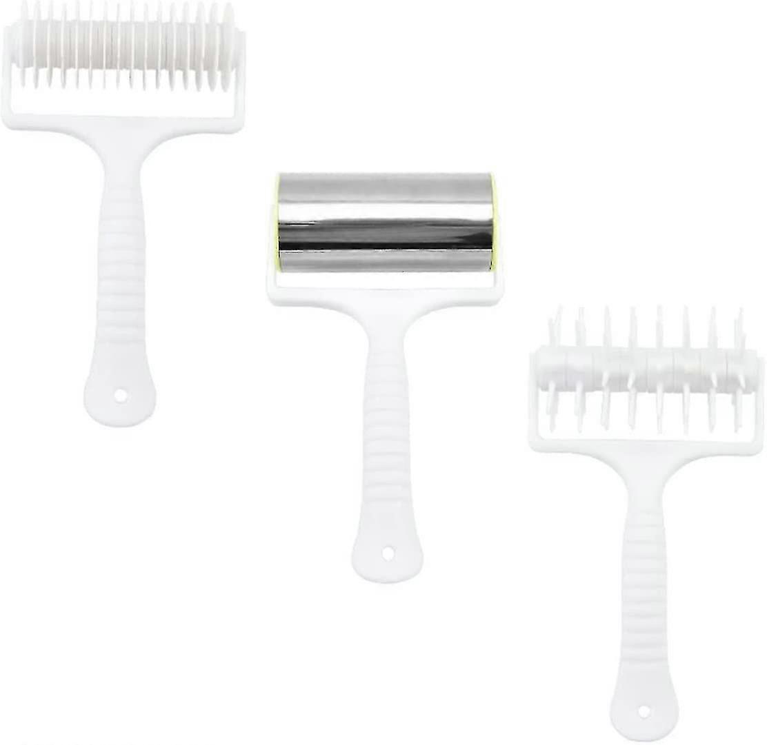 Pizzateig-Rollenwerkzeug-Set (weiß, 3tlg)