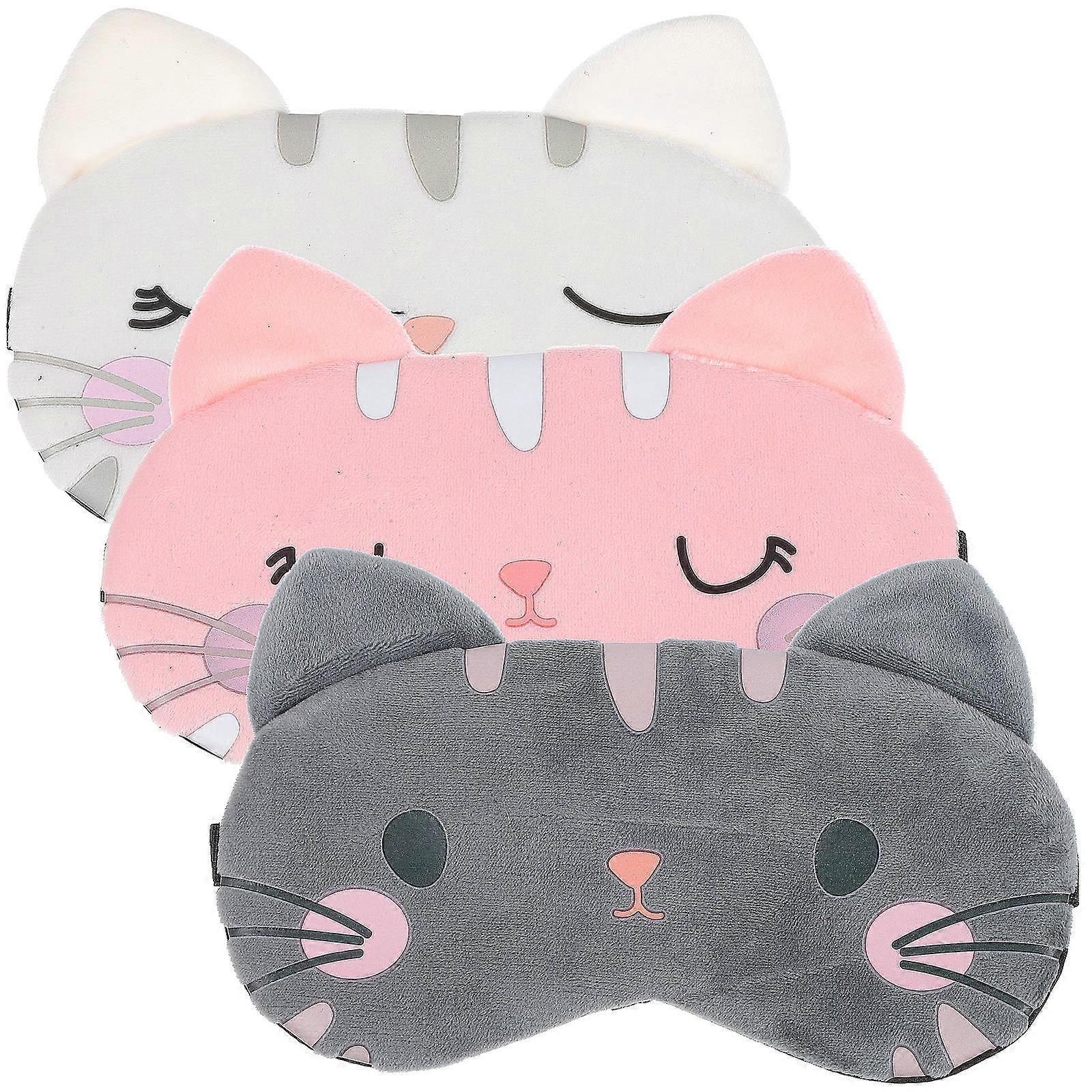 Schlafmaske Form Licht blockierende Augenabdeckungen Polyester 3Pcs