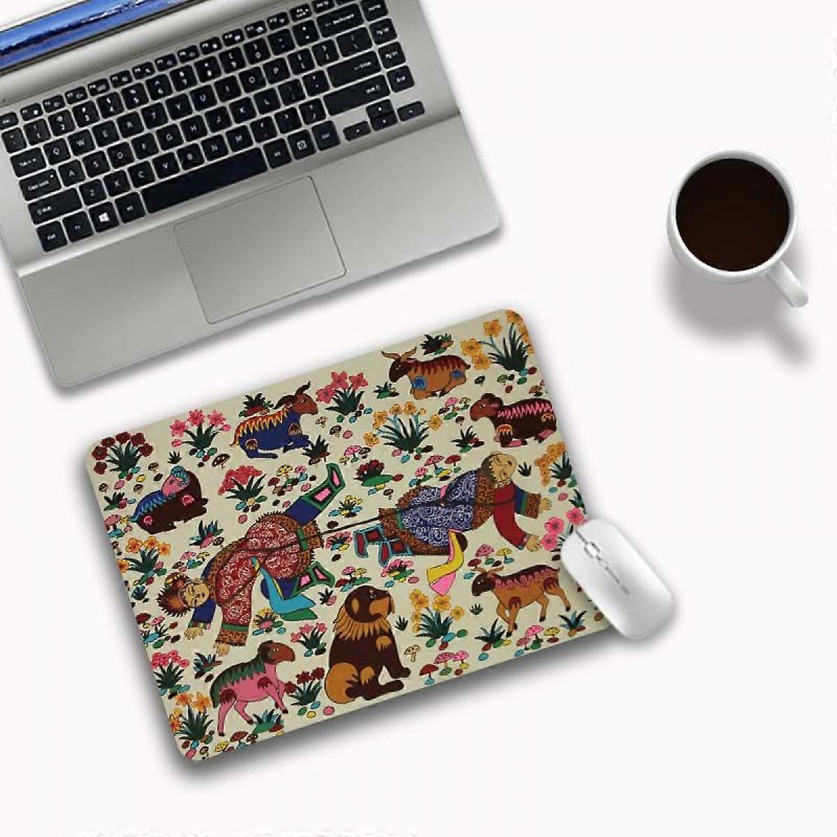 Ultra Thin Medium Size Gaming Mouse Pad 200*240*2mm Surface, Durable Polycarbonate Surface, Silicone+Fabric Dirty White
