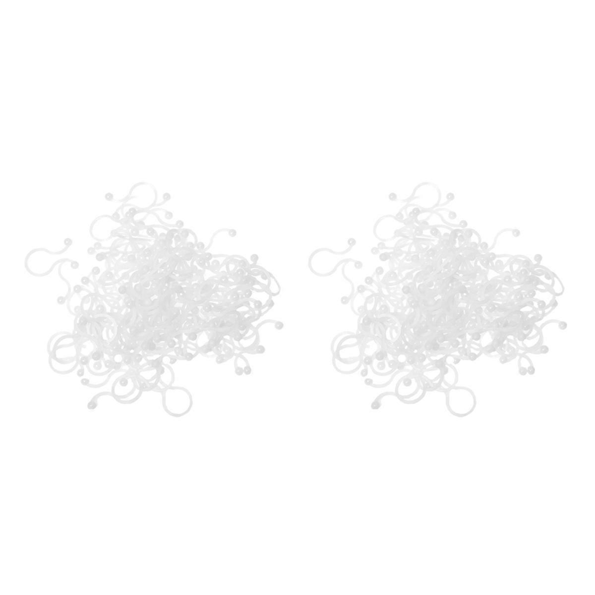 White Nylon Round Tips Twist Lock Cable Tie 100 Pcs