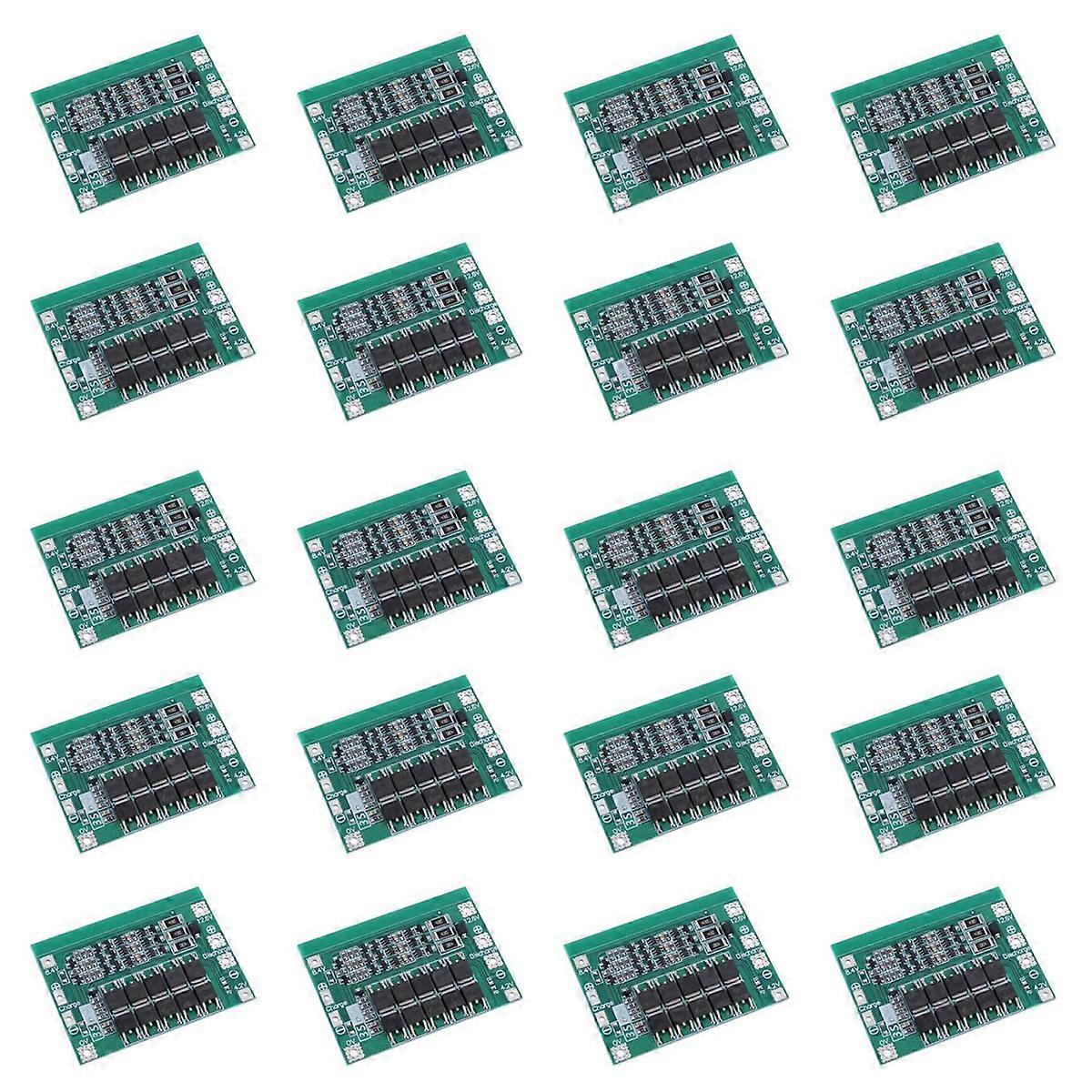 20X 3S 60A Board Lithium Li-Ion 18650 Battery Protection Board with Balance for Drill Motor 11.1V 12