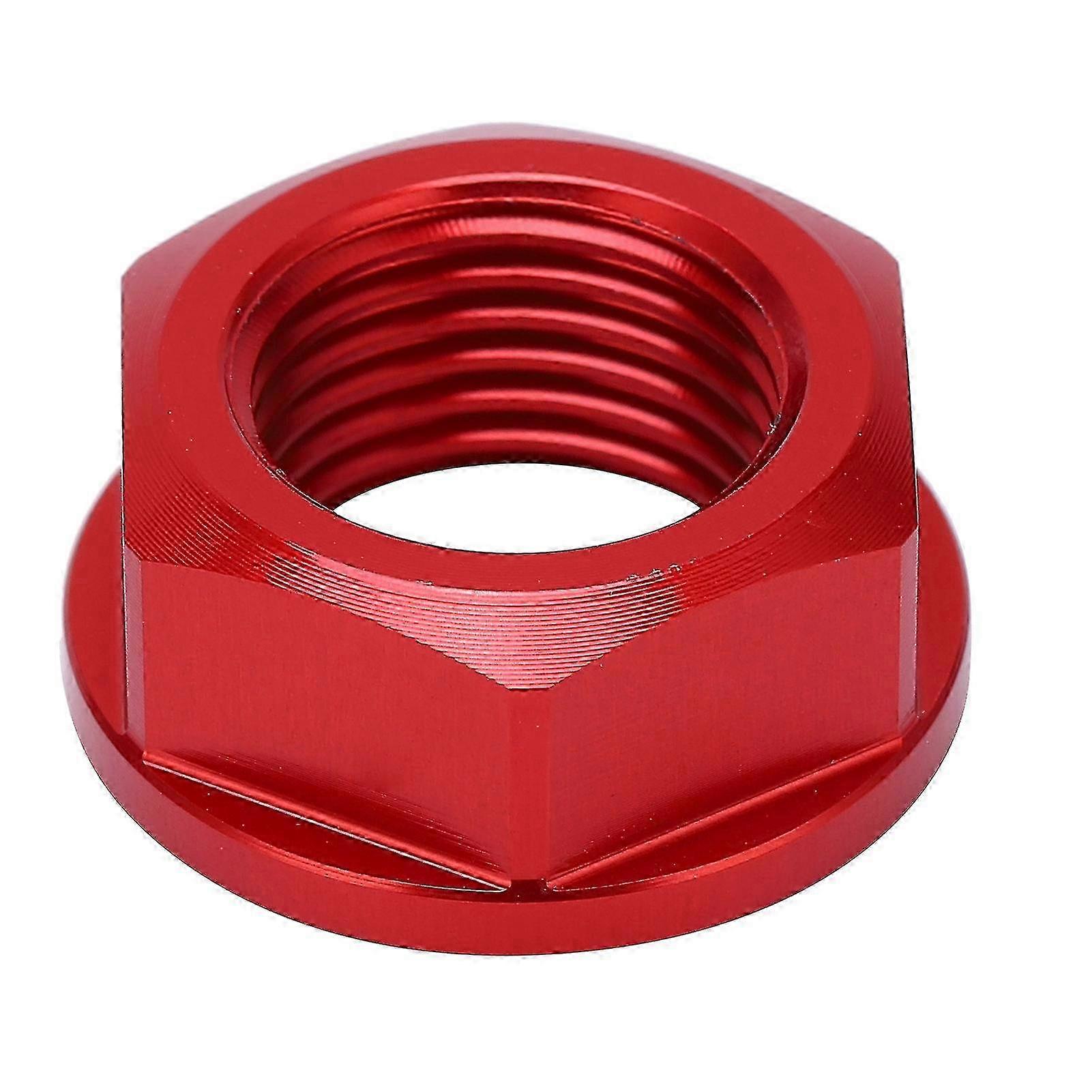 Motorcycle Front Wheel Axle Screw Nut M16x1.5 Replacement for Suitable for Certain Motorcycle Models Red