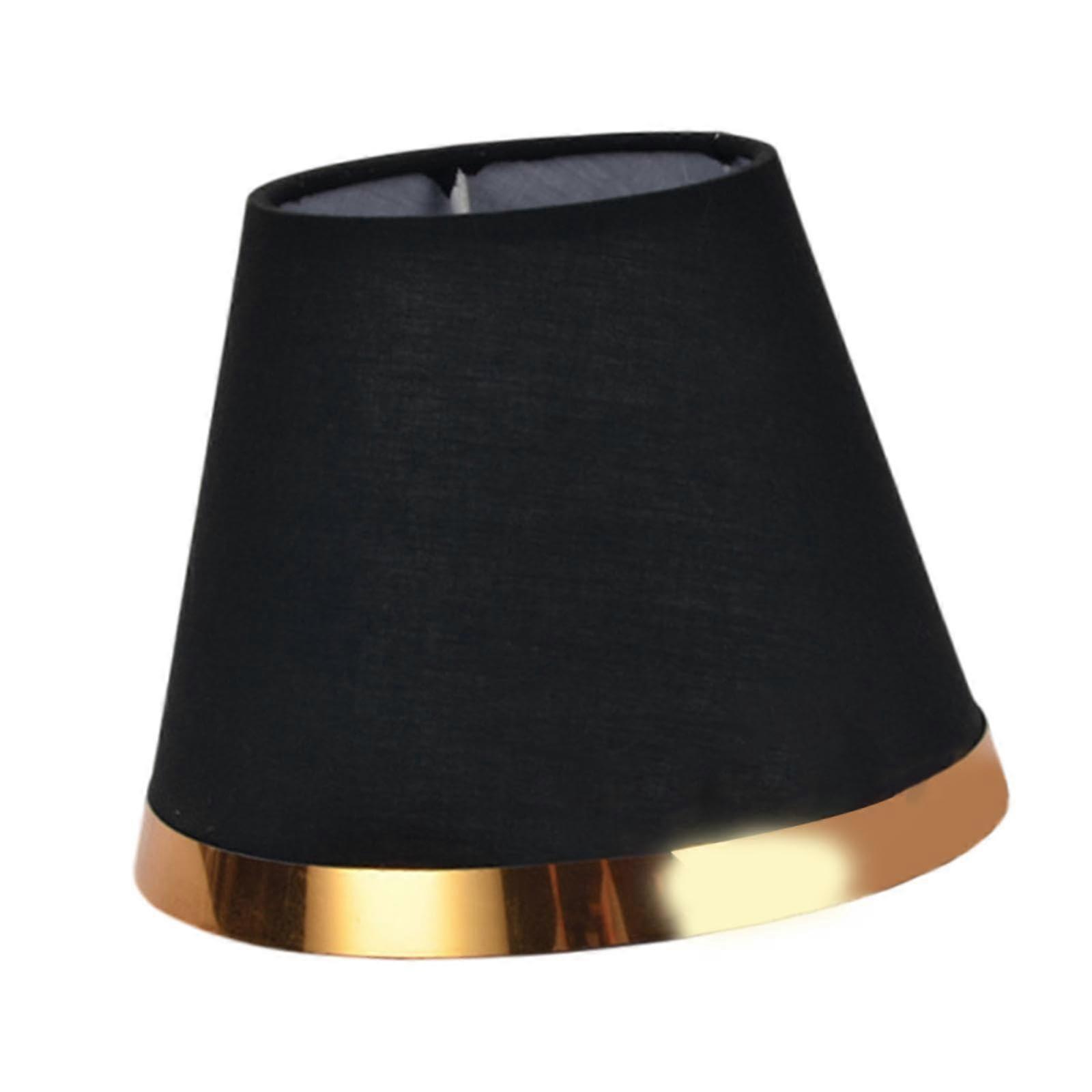 E14 Lamp Shade Compatible With Bulbs, Stylish Black Fabric Replacement For Living Room, Easy Assembly
