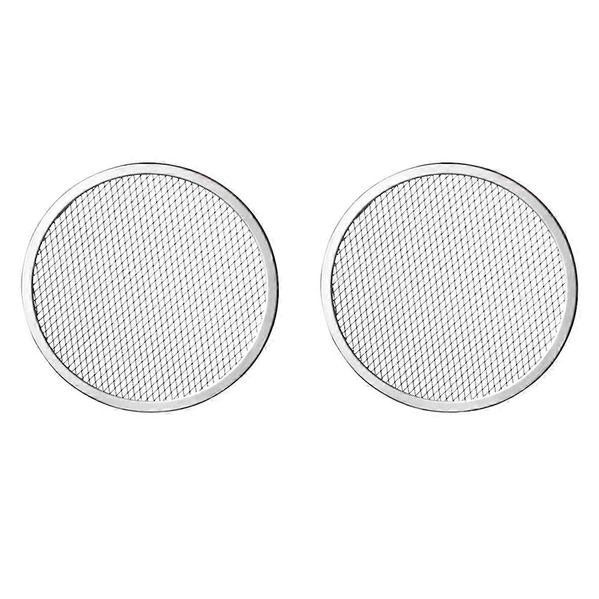 Aluminum Seamless Rim Pizza Baking Screen - Perfect Crisp, Enhanced Airflow
