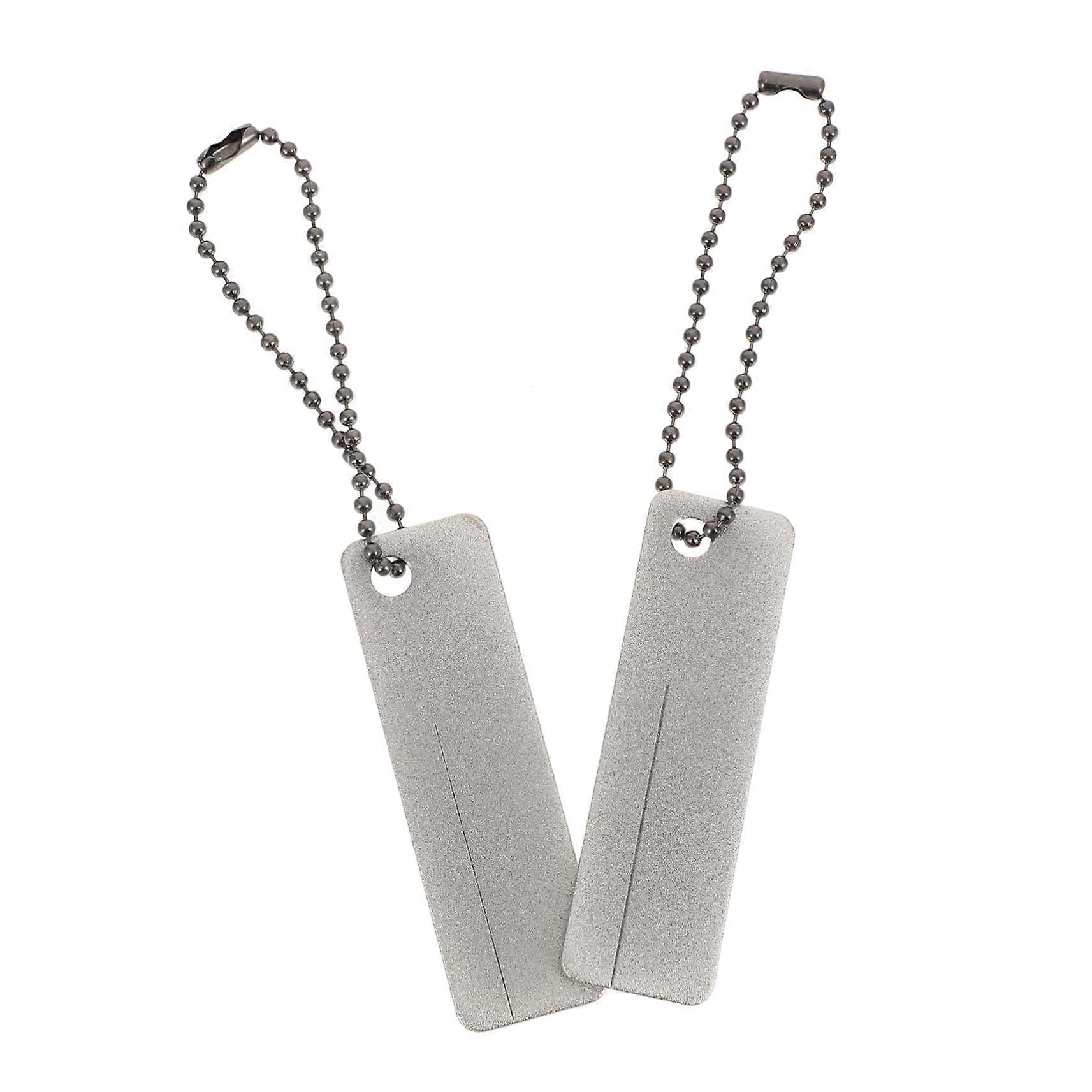 Whetstone Sharpening Stone Set - 2 Piece Diamond Knife Sharpener Tool, 1000/6000 Grit, Outdoor Use, Silver Finish