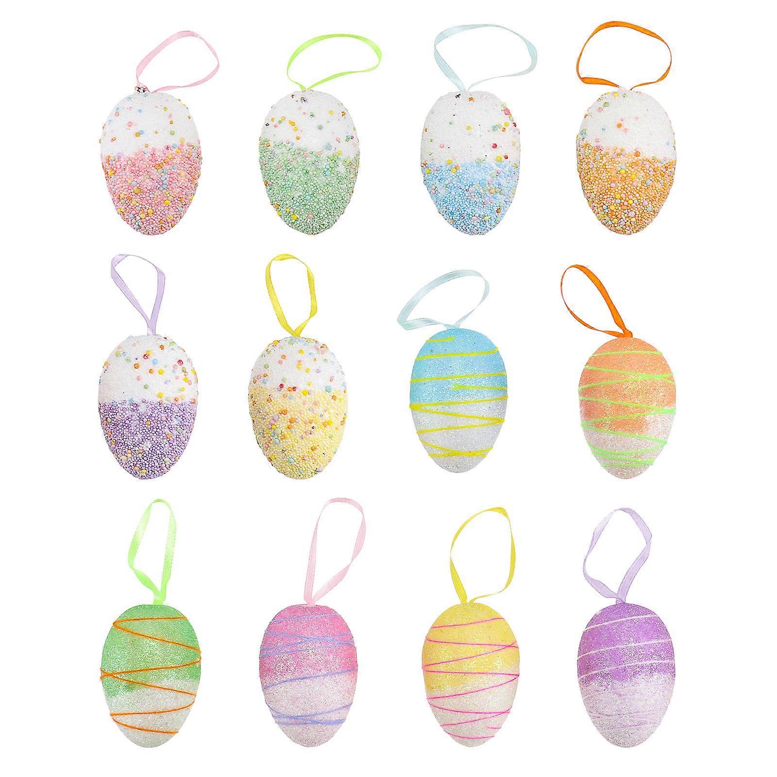 Decorative Easter Eggs for DIY Art Crafts Adorable Ornaments 12Pcs