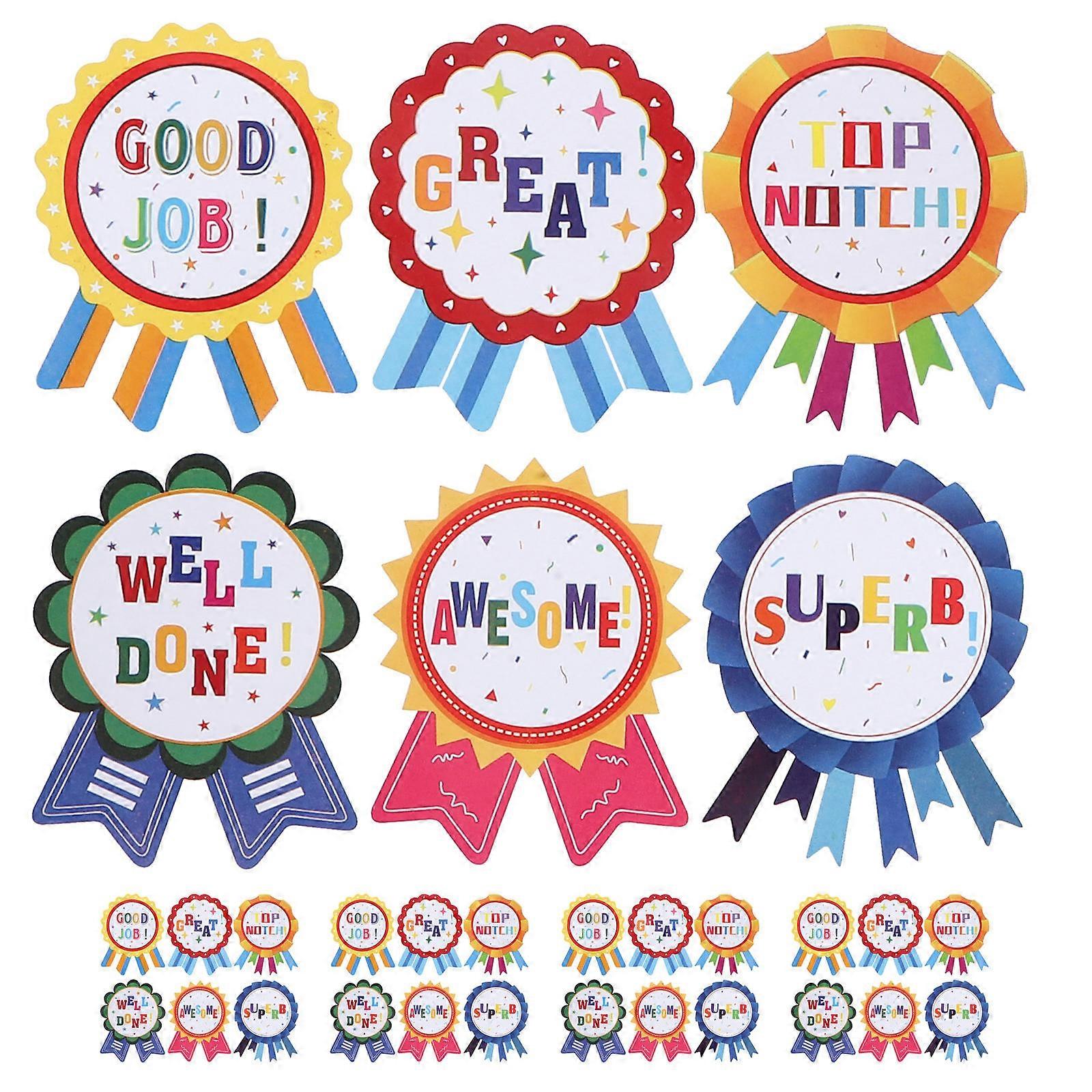 Reward Stickers Badge Incentive Teacher Supplies Multi Colored Confidence Boosting 100Set