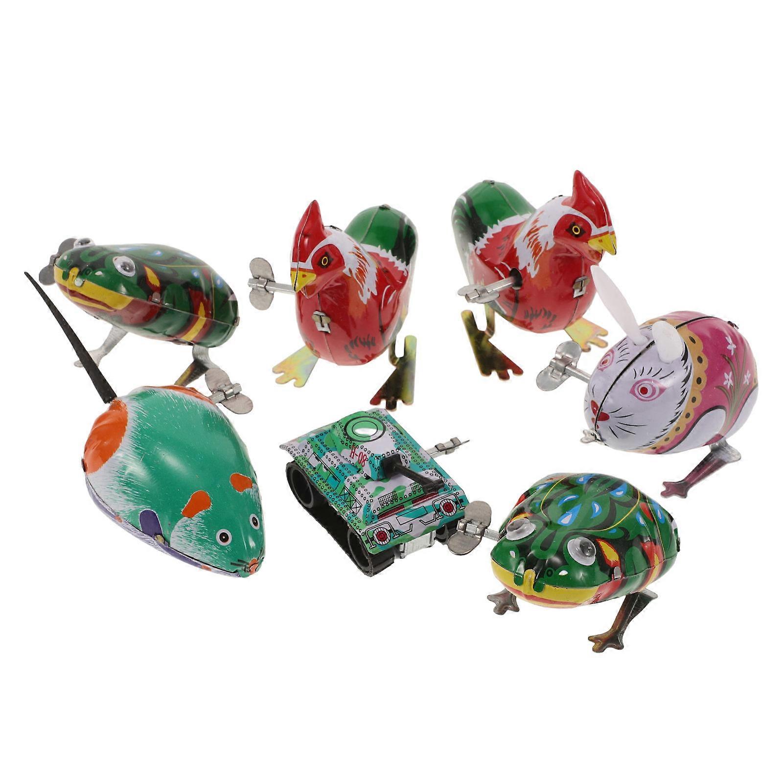 Clockwork Wind Up Toys Hand Eye Coordination Improvement Cartoon Shaped 7Pcs