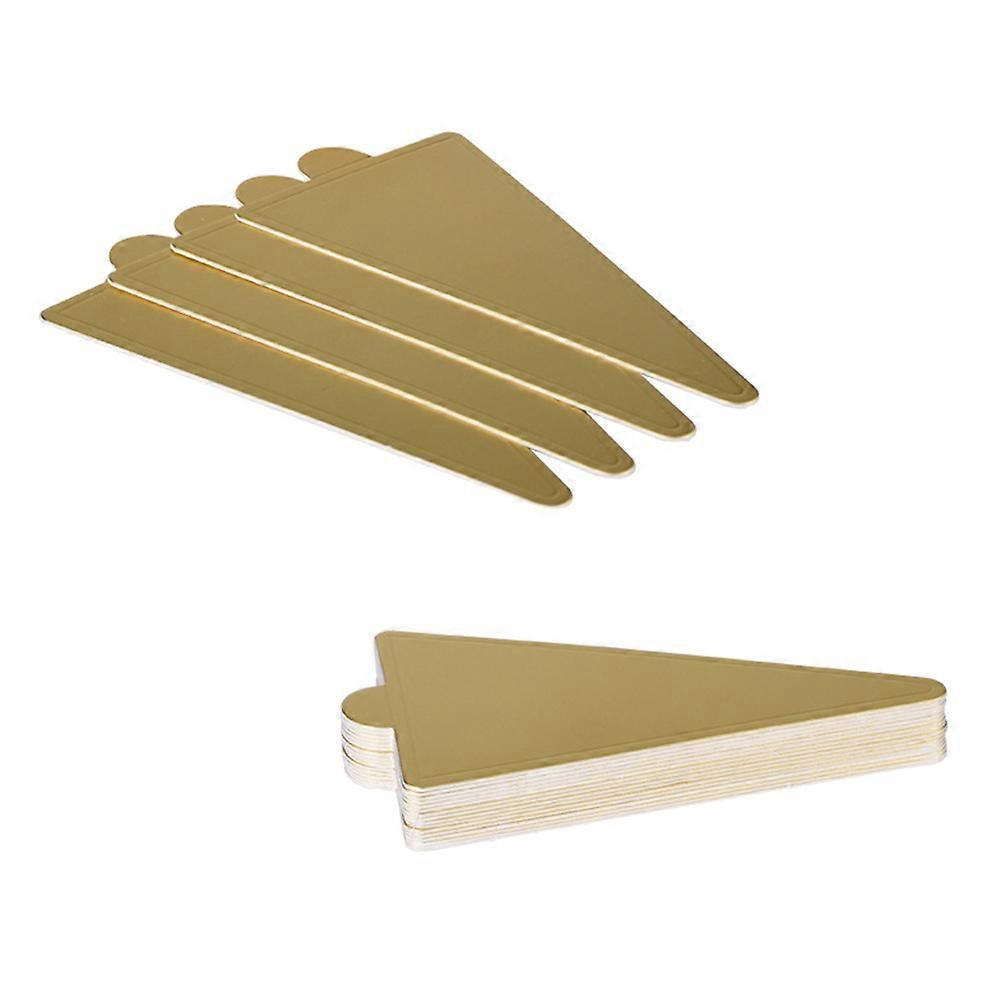Mini Cake Base Beige Triangle Shape For Mousse Cookies Mini Pastries Events Recyclable 100Pcs