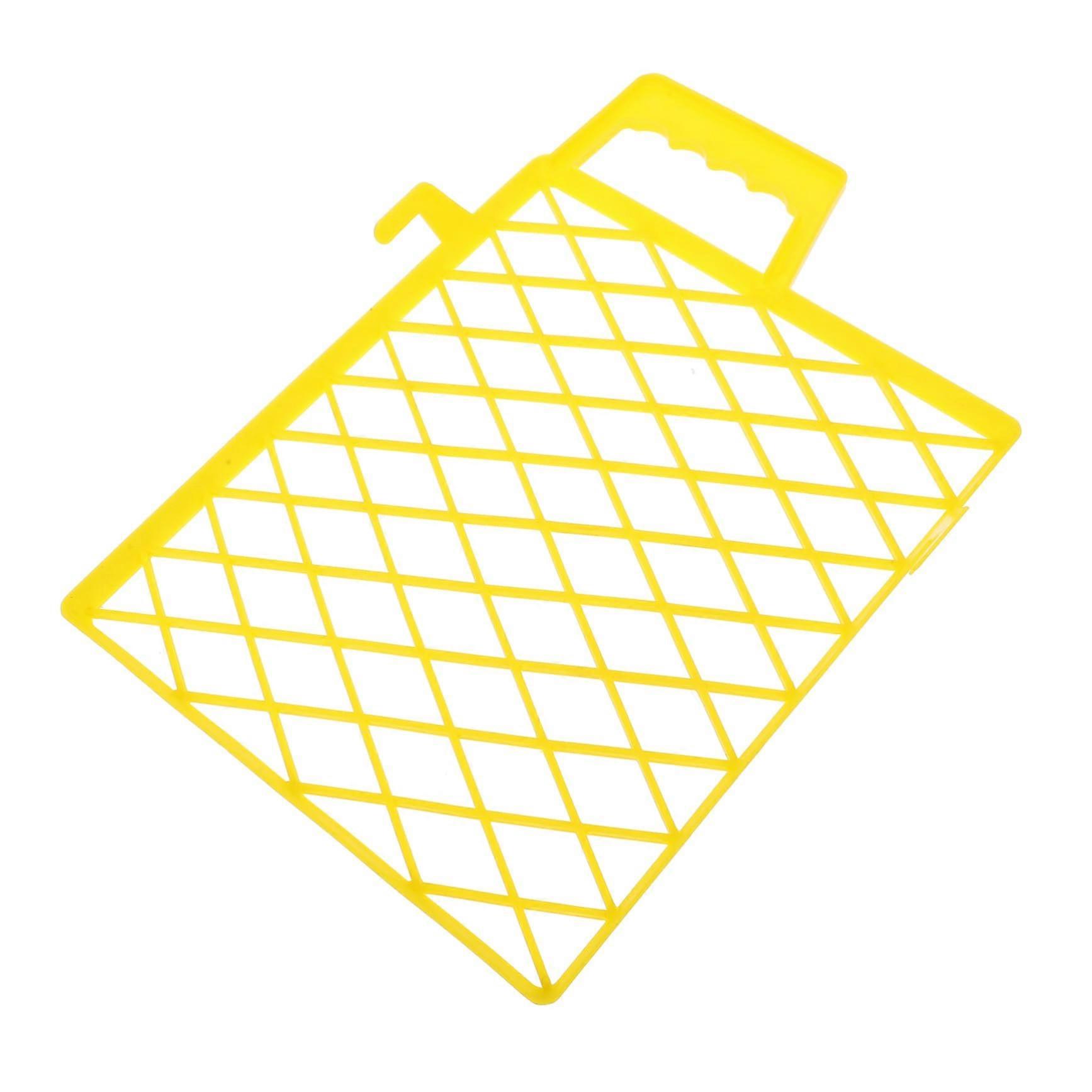 Paint Grid Tray Palette Plate Touch Paint Pan Decorative Plastic Grid Paint Bucket Grid Paint Roller Grid Pad Paint Tray Liner Net Plastic Yellow